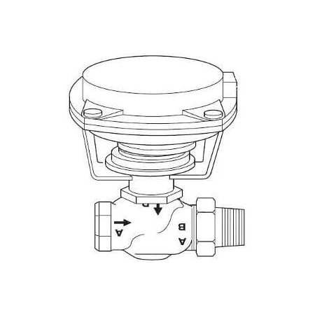 Schneider Electric VB: 1/2 in. 2W. Globe. STR. NPT. UO. BR. 0.4 cv. 250 PSI. Act (MK-4601): Pneu. 2Pos/Prop. 3-6 PSIG. VK-7211-301-4-01