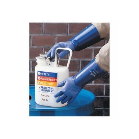 Showa NSK24 Dual Nitrile-Coated Gloves, X-Large, Blue 845-NSK24-11