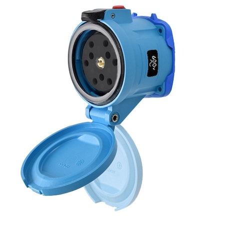 Meltric DS7c RECEPTACLE POLY BLUE SIZE 4 IP 66/67/69 6P+G 30 A 600 VAC/130 VDC 60 Hz NO AUX 33-34561
