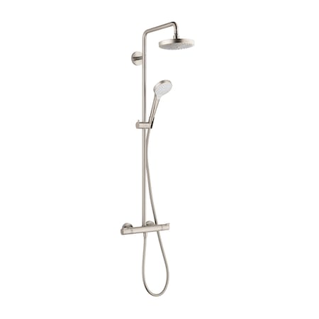 Hansgrohe Croma Select S Showerpipe 180 2-Jet, 1.8 GPM in Brushed Nickel 04697821