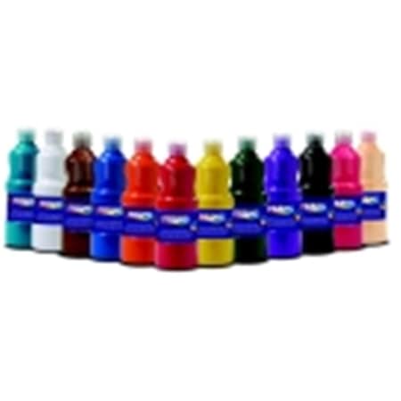 Prang Non-Toxic Ready-To-Use Liquid Tempera Paint - 1 Pt. Squeeze Bottle-, 12PK 424936