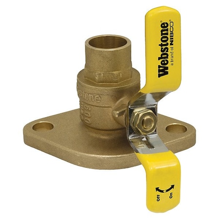 Webstone Manual 2-Way Ball Valve, Sweat, Brass 50407HV