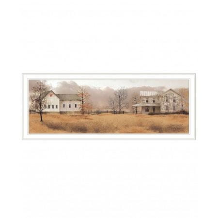Homeroots Peaceful Homestead 1 White Framed Print Wall Art 407548
