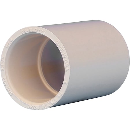 Charlotte Pipe And Foundry 1'' Solvent Weldable CPVC Coupling with Stop CTS 02100 1000HA
