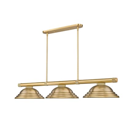 Z-Lite Vanguard Rubbed Brass 3 Light Billiard 3050-3RB-SRB