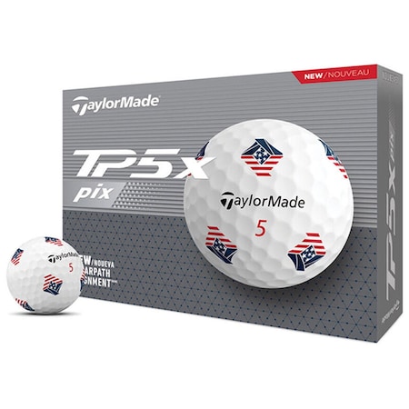 Taylormade TP5x PIX USA 2024 Golf Balls, 12PK 92121