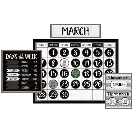 Teacher Created Resources Modern Farmhouse Calendar Bulletin Board Set TE103799