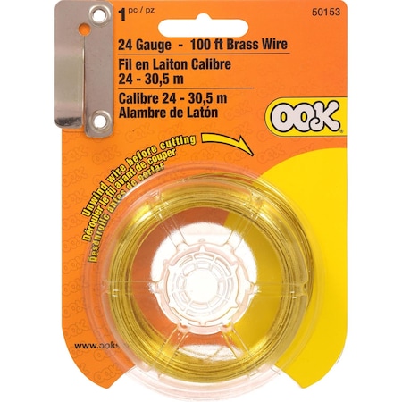 Hillman OOK 100 ft. L Brass 24 Ga. Wire 534668