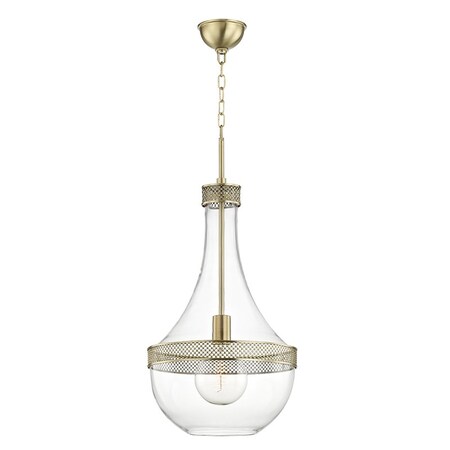 Hudson Valley Lighting Hagen 1 Light Pendant 14 In. Aged Brass 1814-AGB