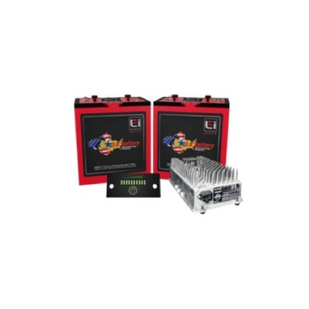 Us Battery 650 W Charger and Two 48V 30Ah Lithium-Ion Batteries, LFP 803454