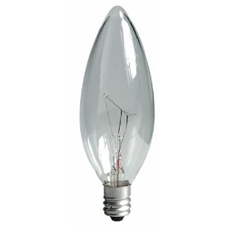 Ge Chandelier Light Bulb, 15 W, F10 Lamp, E12 Candelabra Lamp Base, 105 Lumens, 2500 K Color Temp, 2PK 48395