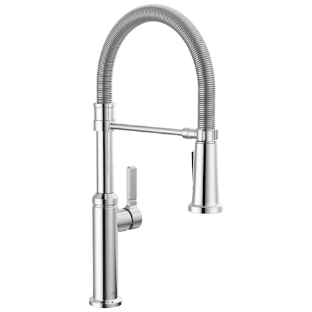 Delta Rhett Single Handle Pull-Down Kitchen Faucet With Spring Spout In Chrome 18829-DST
