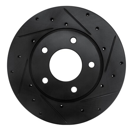 Dynamic Friction Co DFC Brake Rotor - Drilled and Slotted - Black 633-80027R