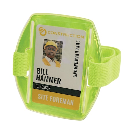 Ergodyne Badge ID Holder, Arm Band, Lime 3386