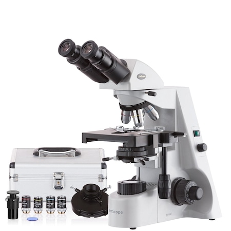 Amscope B690 Koehler Phase-contrast Binocular Compound Microscope 40X-2500X w/Plan Optics and 3MP Digital C B690C-PL-PCT-E3