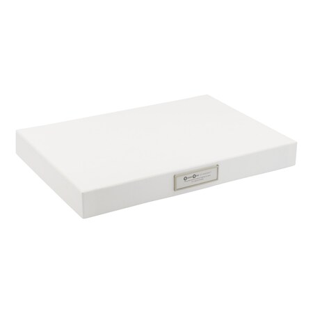 Bigso Sven Fiberboard Classic Hinged Document Box, 1.8 x 13.2 x 9.3 in, White, 6PK 672145541