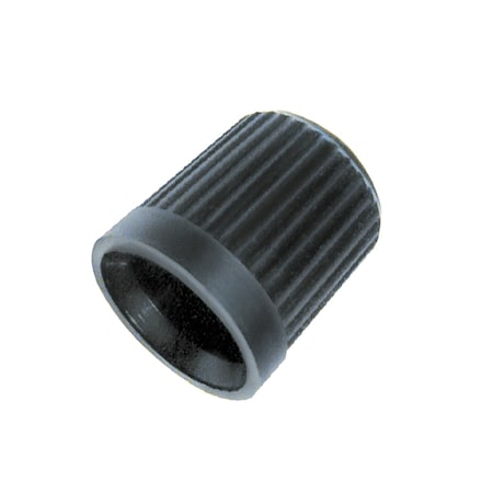 Tru-Flate VALVE STEM CAPS Serrated Cap VC8 Black Plastic Pack Of 4 Carded Packaging 38-505