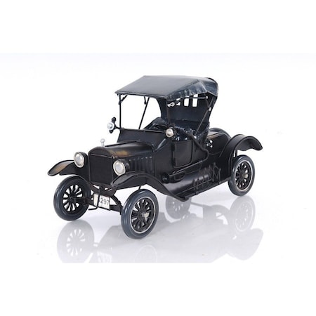 Homeroots 12" Black Metal c1908 Ford Model Car Tabletop Sculpture 401118