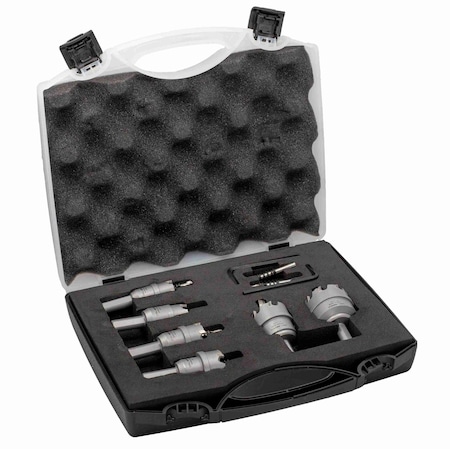 Drill America 6 Piece Carbide Tipped Hole Cutter Set with 3/16" Depth of Cut DMS04-8206