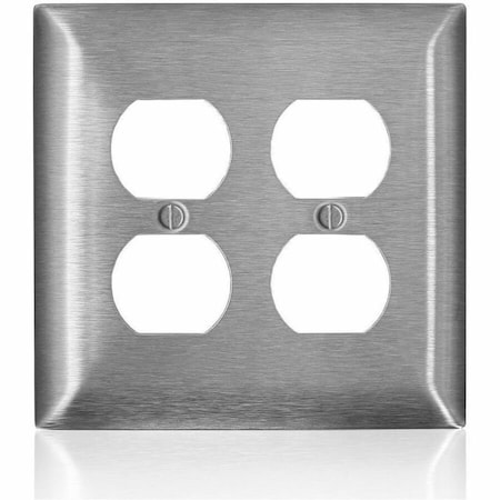 Leviton WallPlate, DuplexOutlet, StainlessSteel SSJ32-C40
