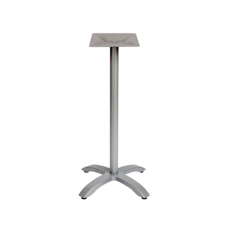 Bfm Seating Bali Bar Height Table Base - Weighted Cast Aluminum - Powder Coated Silver PHTB2626SVT