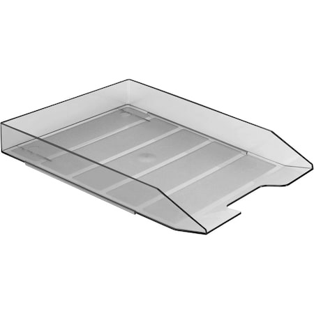 Acrimet Stackable Letter Tray Front Load Letter Size Document Organizer Plastic Smoke Color 1 Unit 211.1