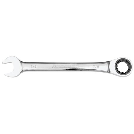 Performance Tool 7/8 in. Ratcheting Wrench, CrV, 100 Gear Teeth, Low Profile Head W30260