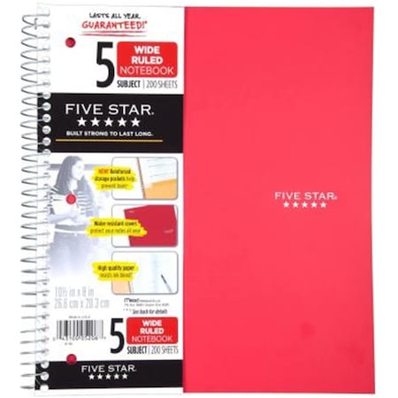 Five Star 5206 Mead 5 Subject Notebook 18341