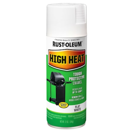 Rust-Oleum Spray Paint, White, Satin, Solvent, 12 Oz 7751830