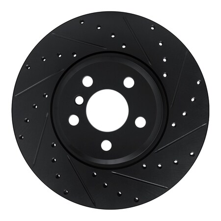 Dynamic Friction Co DFC Brake Rotor - Drilled and Slotted - Black 633-31171R