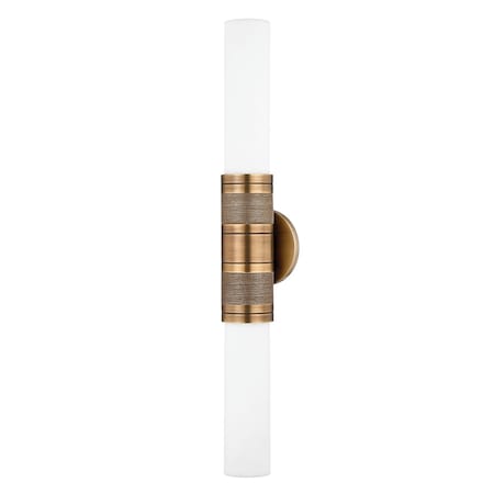 Troy Lighting Liam 2 Light Wall Sconce 4.75 In. Patina Brass B1226-PBR