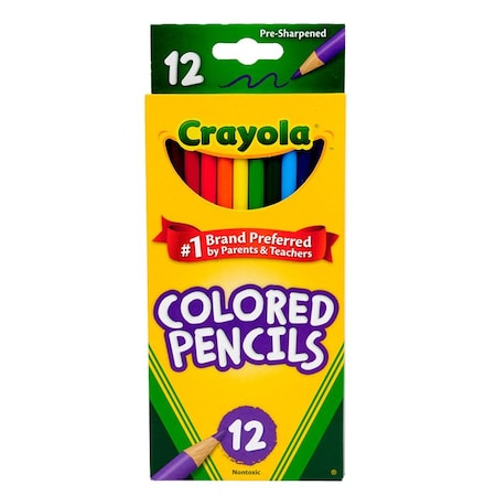 Crayola Colored Pencil, Assorted, 2B, PK12 684012