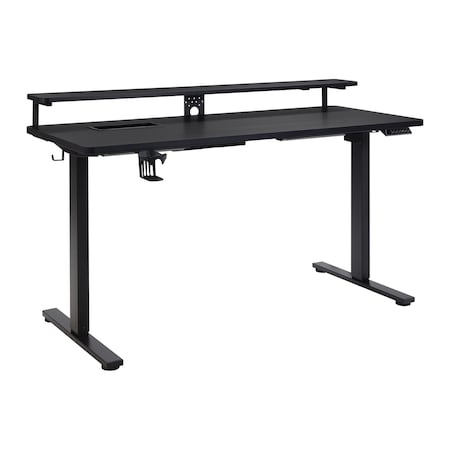 Office Star Products Primo 60in Desk, Black Carbon Fiber PMO6024GD-BCF