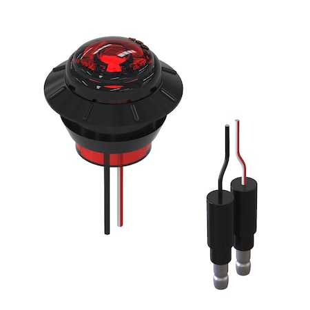 Austin Hardware Red 3/4 Side Marker Gromet Mount 0.180 Bullets Pc/P2 Red Lens 5In Wire LED-M100-05-01-B1-RR