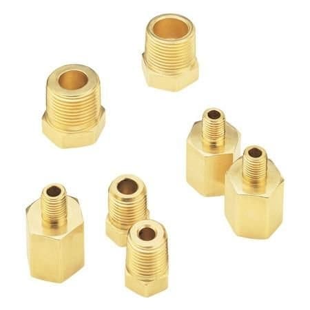 Omega Compression Fitting, 1/4 " NPT Male, Brass, RoHS Compliant, 44.2 mm L, Heavy Duty Construction, OME BRLK-18-14