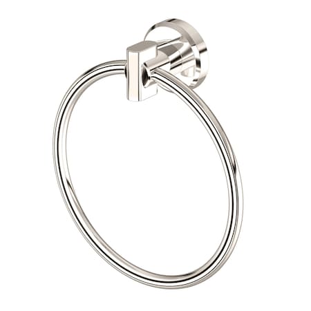 Gatco Locke Towel Ring, Polished Nickel 5472