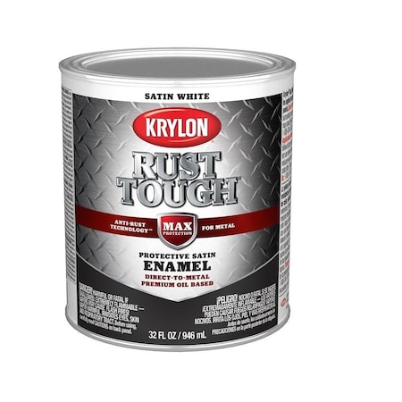 Krylon White, Satin, Oil, 32 oz K09706008