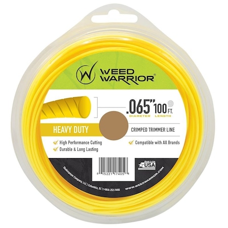 Weed Warrior Trimmer Line, 0.065 in Dia, 100 ft L, Nylon 17405