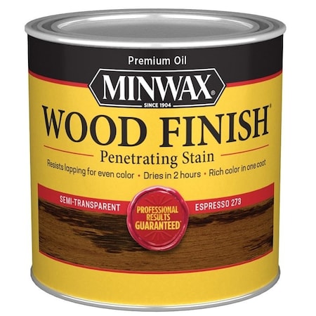 Minwax Wood Stain, Espresso, Liquid, 0.5 pt, Can 227634444