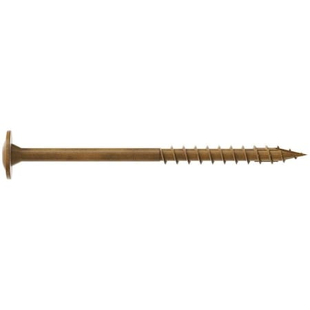 Simpson Strong-Tie Construction Screw, No 8 Thread, 2-1/2 in L, Serrated Thread, Wafer Head, 6-Lobe Drive CBT08212R60