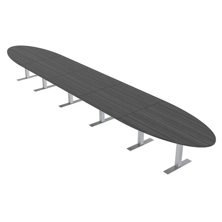 Skutchi Designs 22ft Conference Table With Power Unit | 20 Person Modular Oval Meeting Table | Harmony Series HAR-OVL-48X264-T-WA7949-NA