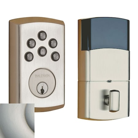 Baldwin Baldwin Soho Keyless Entry Deadbolt with Zwave - Batteries Not Included Lifetime Satin Nickel 8285056AC3