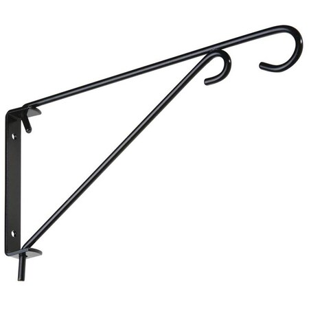 National Hardware 9 in. Swivel Hanging Plant Bracket N274761, Black 7180490