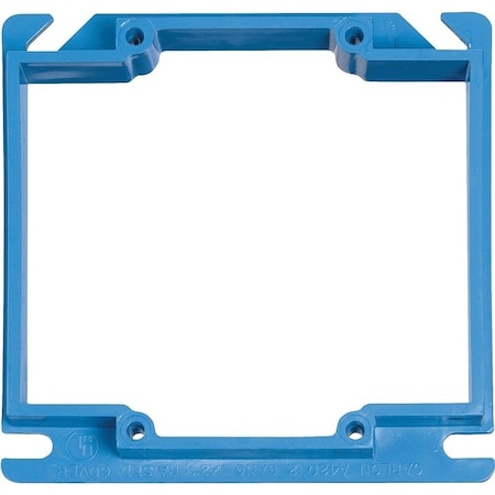 Carlon Electrical Box Cover, 4 in L, 4 in W, Square, PVC, Blue A420RR