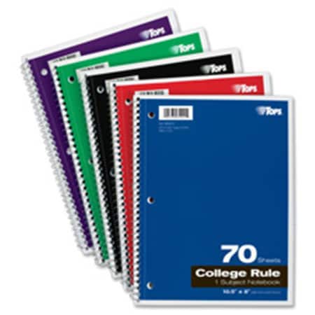 Tops TOP Wirebound NotebooksCollg Ruled10.5 in. x 8 in.70ShtsWE 65021