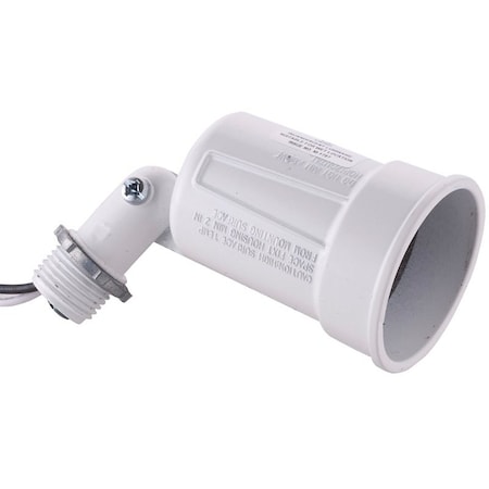 Hubbell Lamp Holder, 120 V, 75 to 150 W, White 5606-1