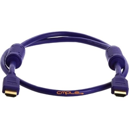 Cmple 28AWG HDMI Cable with Ferrite Cores - Purple - 3FT 995-N