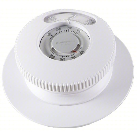 Honeywell Home Manual Thermostat, 1 H, 1 C, Battery Assisted Power Stealing, 20/30VAC T87N1026