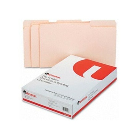 Universal File Folders, 1/3 Cut Assorted, One-Ply Top Tab, Legal, Manila, 100/Box 15113