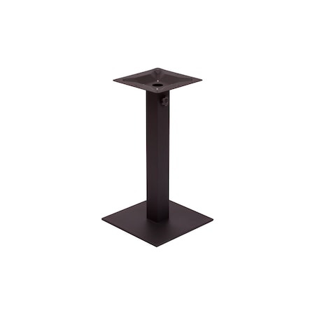 Bfm Seating Margate 18in Square Base - Zinc Plated Cast Iron Bottom, Stainless Steel Column PHTB18SQBLU